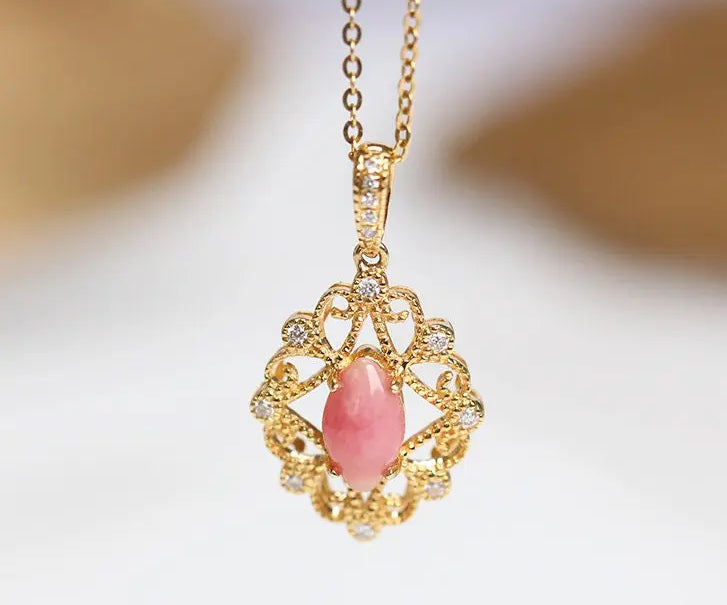 Queen Conch Pearl 18K Solid Yellow Gold Bespoke Necklace (Customize), Strombus Gigas, Flamed Pink, Seawater Pearl, Customized Jewelry, Gift Etsy