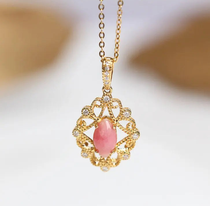 Queen Conch Pearl 18K Solid Yellow Gold Bespoke Necklace (Customize), Strombus Gigas, Flamed Pink, Seawater Pearl, Customized Jewelry, Gift Etsy