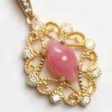 Queen Conch Pearl 18K Solid Yellow Gold Bespoke Necklace (Customize), Strombus Gigas, Flamed Pink, Seawater Pearl, Customized Jewelry, Gift Etsy