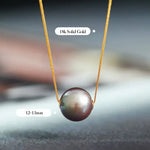 12-13mm High Luster Pink Purple Pearl Necklace - 18K Yellow Gold Etsy
