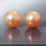 11mm Natural High Luster Colorful Mabe Pearls Earrings 18k Solid Yellow Gold Pearl Earrings, Anniversary Gift Idea, Gift for Mom Idea Etsy