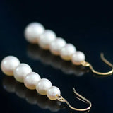 Akoya Pearl Hook Earrings - 18K Yellow Gold Etsy