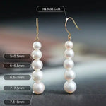 Akoya Pearl Hook Earrings - 18K Yellow Gold Etsy