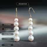 Akoya Pearl Hook Earrings - 18K Yellow Gold Etsy