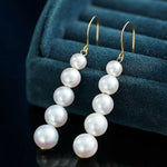 Akoya Pearl Hook Earrings - 18K Yellow Gold Etsy