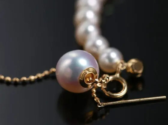 18K Yellow Gold 4-5mm Natural High Luster Pearl Two Layer Bracelets, Handmade Bracelets, Anniversary Gift Idea, Gift for Mom Etsy