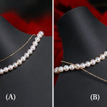 18K Yellow Gold 4-5mm Natural High Luster Pearl Two Layer Bracelets, Handmade Bracelets, Anniversary Gift Idea, Gift for Mom Etsy