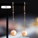 9mm High Luster Pearl Nude Color 18K Gold Filled Earrings Etsy