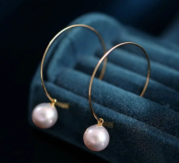 8-9mm Natural Nude Pearl Earrings - 14K Gold Filled Vanilla Pearls Etsy
