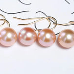 9-10mm High Luster Pearl Natural Nude Color Handmade 14k Gold Filled Earrings, Vanilla Pearl Earrings, Anniversary Gift Idea, Gift for Mon Etsy