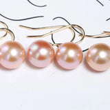 9-10mm High Luster Pearl Natural Nude Color Handmade 14k Gold Filled Earrings, Vanilla Pearl Earrings, Anniversary Gift Idea, Gift for Mon Etsy
