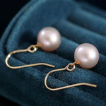 9-10mm High Luster Pearl Natural Nude Color Handmade 14k Gold Filled Earrings, Vanilla Pearl Earrings, Anniversary Gift Idea, Gift for Mon Etsy