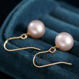 9-10mm High Luster Pearl Natural Nude Color Handmade 14k Gold Filled Earrings, Vanilla Pearl Earrings, Anniversary Gift Idea, Gift for Mon Etsy