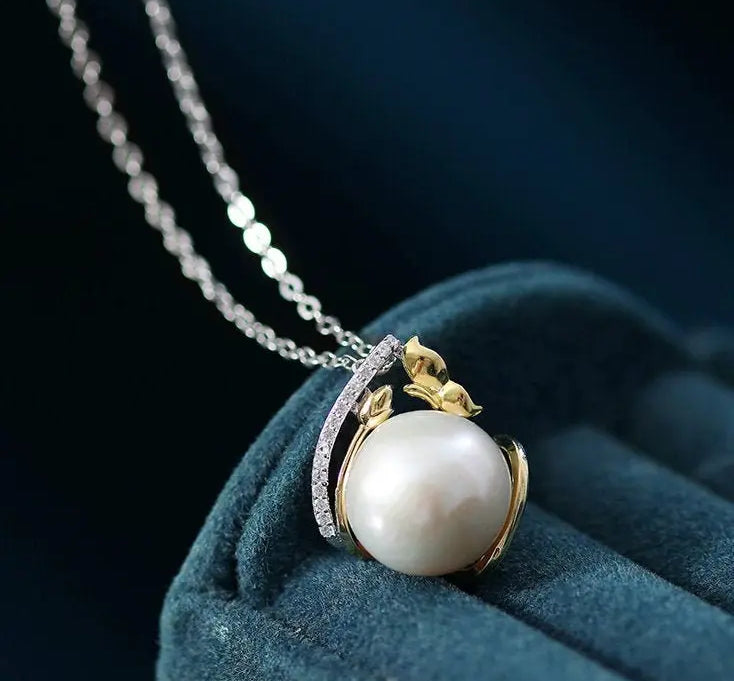 11-12mm Natural High Luster White Pearl Necklace Handmade S925 Pearl Necklace, Anniversary Gift Idea, Gift for Mom Etsy