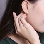 7-8mm Natural High Luster White Pearls Earrings, 18k Gold Plated Vermeil Stud Earrings, Golden Ball Earrings, Anniversary Gift Idea Etsy