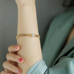 8-9mm Natural High Luster White Pearl Bracelets 14K Gold Filled Granulation Golden Bracelets, Gift for Her, Anniversary Gift Idea Etsy