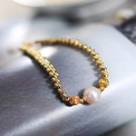 8-9mm Natural High Luster White Pearl Bracelets 14K Gold Filled Granulation Golden Bracelets, Gift for Her, Anniversary Gift Idea Etsy