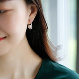 9-10mm Natural High Luster White Pink Pearl Hoop Earrings 925 Silver Earrings, Anniversary Gift Idea, Gift for Mom Etsy