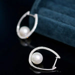 9-10mm Natural High Luster White Pink Pearl Hoop Earrings 925 Silver Earrings, Anniversary Gift Idea, Gift for Mom Etsy