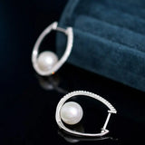 9-10mm Natural High Luster White Pink Pearl Hoop Earrings 925 Silver Earrings, Anniversary Gift Idea, Gift for Mom Etsy