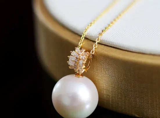 11-14mm High Luster Freshwater Pearl Necklace - 18K Gold Etsy