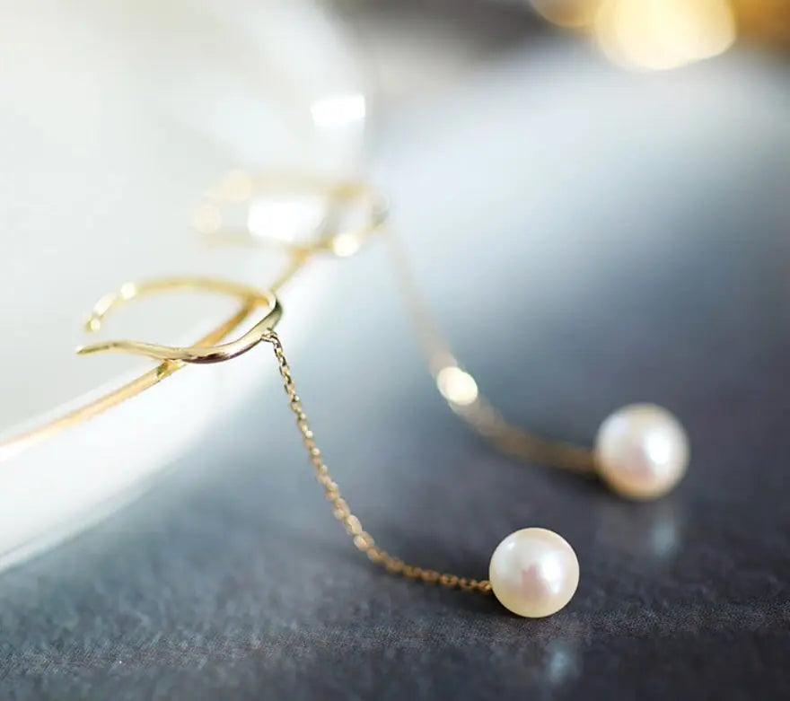 6mm Natural Akoya Pearls from Japan Earrings 14k Solid Yellow Gold Seawater White Pearl Earrings, Anniversary Gift Idea, Gift for Mom Etsy