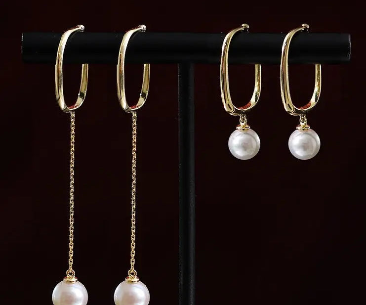 6mm Natural Akoya Pearls from Japan Earrings 14k Solid Yellow Gold Seawater White Pearl Earrings, Anniversary Gift Idea, Gift for Mom Etsy
