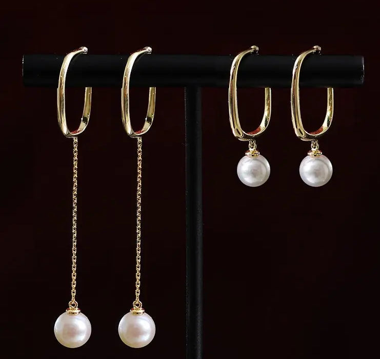 6mm Natural Akoya Pearls from Japan Earrings 14k Solid Yellow Gold Seawater White Pearl Earrings, Anniversary Gift Idea, Gift for Mom Etsy