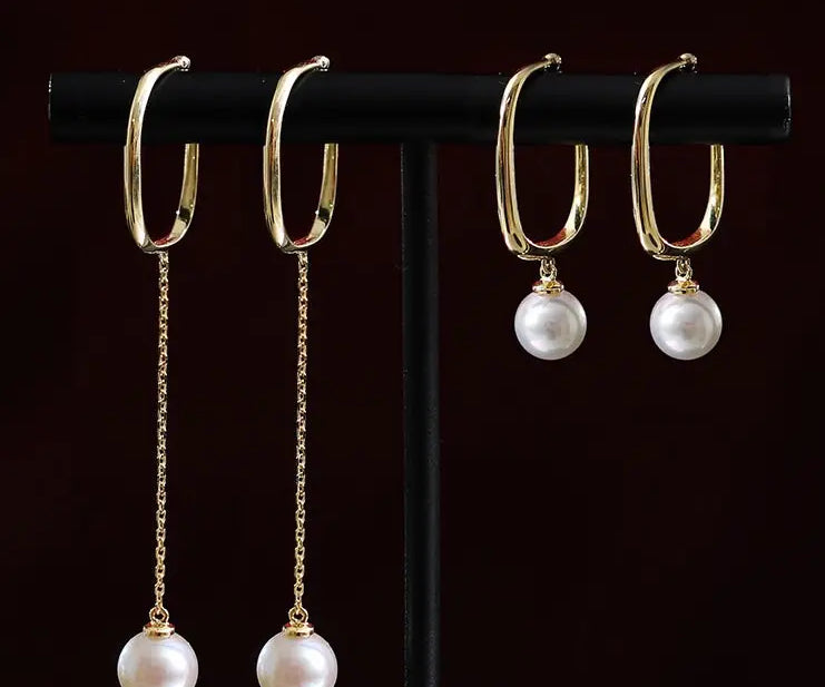 6mm Natural Akoya Pearls from Japan Earrings 14k Solid Yellow Gold Seawater White Pearl Earrings, Anniversary Gift Idea, Gift for Mom Etsy