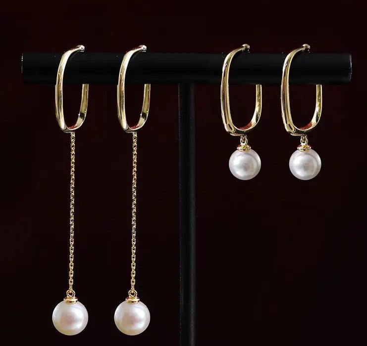 6mm Natural Akoya Pearls from Japan Earrings 14k Solid Yellow Gold Seawater White Pearl Earrings, Anniversary Gift Idea, Gift for Mom Etsy