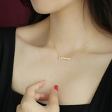 Balance Beam 18k Akoya Beaded Pearl Necklace, 18k Solid Yellow Gold Superior Akoya Champagne Pearl Necklace Etsy
