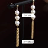 6-6.5mm High Luster Akoya Pearl Earrings - 14K Yellow Gold Filled Etsy