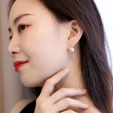 5A+ High Luster White Pearl 8-9mm Earrings Handmade 18K Solid Yellow Gold Pearl Earrings, Gift for Her, Anniversary Gift Idea Etsy