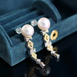 12mm High Luster Freshwater Pearl Drop Earrings - Silver 925 Silver Etsy