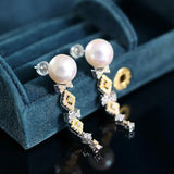 12mm High Luster Freshwater Pearl Drop Earrings - Silver 925 Silver Etsy