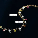 AAA+ High Luster White Pearl & Tourmaline - 14K Yellow Gold Filled Etsy