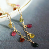 AAA+ High Luster White Pearl & Tourmaline - 14K Yellow Gold Filled Etsy