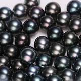 11mm Natural Tahiti Black Pearl 18K Solid White Gold Tahiti Pearl Necklace, Black Pearl Teardrop Necklace, Seawater Pearl, Anniversary Gift Etsy