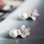 13mm Natural High Luster Baroque White Pearl Silver 925 White Pearl Earrings, Flower Earrings, Anniversary Gift Idea, Gift for Mom Etsy