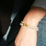 Bowknot Design Freshwater Pearl Strand Bracelet - 18K Gold Plated Etsy