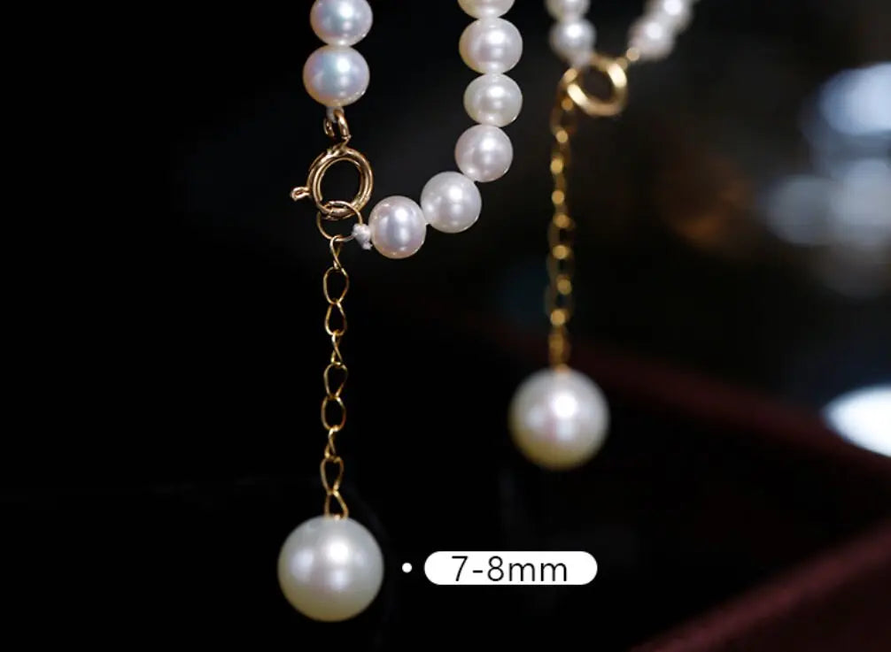 2-5mm Natural High Luster Baby White Pearl Handmade 18k Solid Yellow Gold Baby Pearl Necklace, Pearl Beaded Choker, Anniversary Gift Idea Etsy