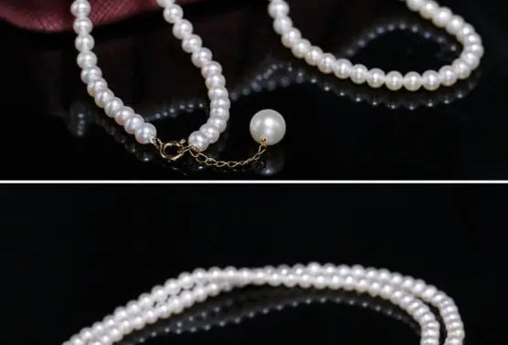 2-5mm Natural High Luster Baby White Pearl Handmade 18k Solid Yellow Gold Baby Pearl Necklace, Pearl Beaded Choker, Anniversary Gift Idea Etsy
