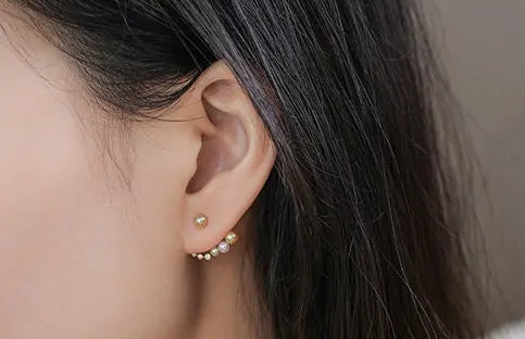 4mm Akoya Golden Baby Pearl & Diamonds Earrings - 18K Gold Etsy