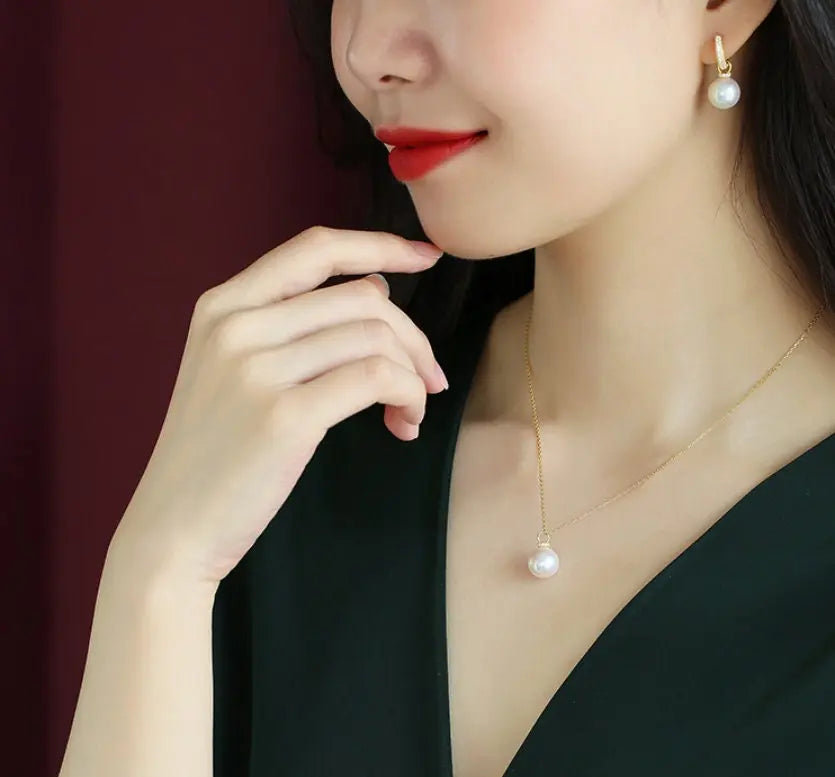 12mm High Luster White Pearl Earrings - Silver 925 Etsy