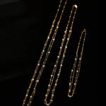 18K Yellow Gold & Natural Akoya Golden Pearl From Japan Necklace, Handmade Beaded Pearl Two Layer Necklace, Seawater Yellow Pearl, Gift Idea Etsy