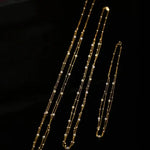 18K Yellow Gold & Natural Akoya Golden Pearl From Japan Necklace, Handmade Beaded Pearl Two Layer Necklace, Seawater Yellow Pearl Etsy