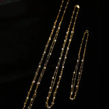 18K Yellow Gold & Natural Akoya Golden Pearl From Japan Necklace, Handmade Beaded Pearl Two Layer Necklace, Seawater Yellow Pearl Etsy