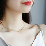 18K Yellow Gold & Natural Akoya Golden Pearl From Japan Necklace, Handmade Beaded Pearl Two Layer Necklace, Seawater Yellow Pearl Etsy