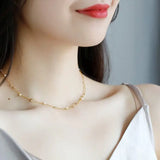 18K Yellow Gold Two-Layer Necklace - Akoya Golden Pearl Strand Etsy