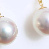 9mm Natural Akoya Pearls from Japan Earrings 18k Solid Yellow Gold Seawater White Pearl Earrings, Anniversary Gift Idea, Gift for Mom Etsy